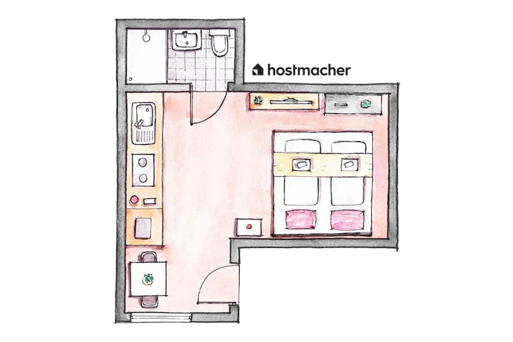Chic Studio By City Center By Hm Wien Exteriör bild